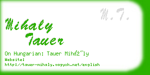 mihaly tauer business card